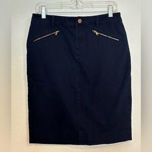 Ralph Lauren Dark Blue Knee-Length Pencil Skirt Size 4